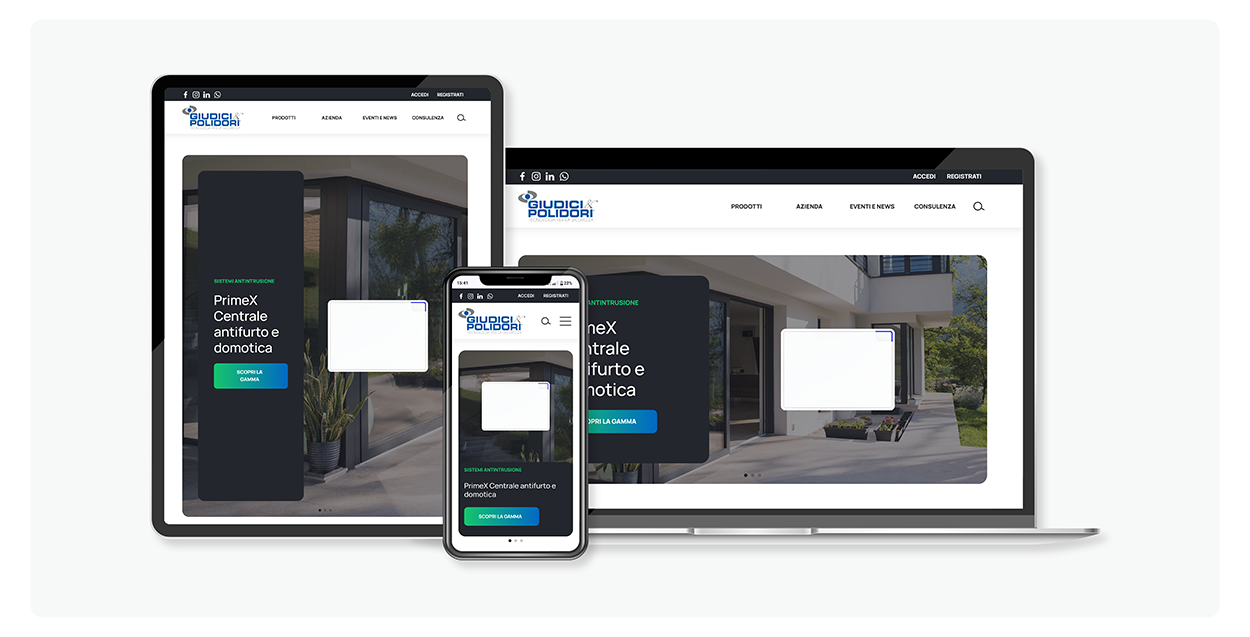 Design responsive sito web Giudici & Polidori