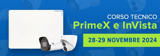 Corso tecnico Inim PrimeX e InVista - 28-29 Novembre 2024