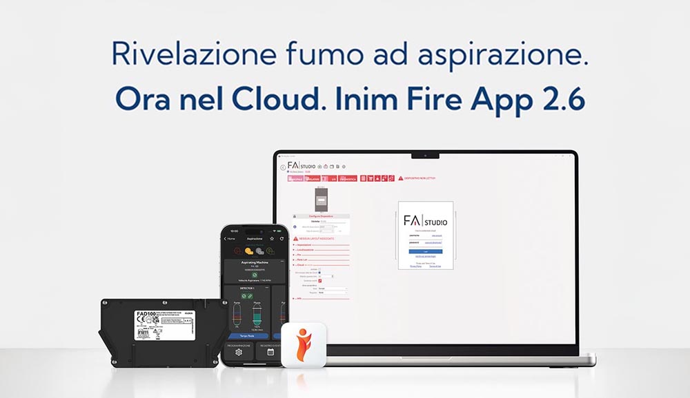 Inim: Rivelazione fumo ad aspirazione FA100 - Ora nel Cloud