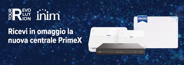 Partecipa all'Inim Revolution Tour e ricevi in omaggio la centrale PrimeX!
