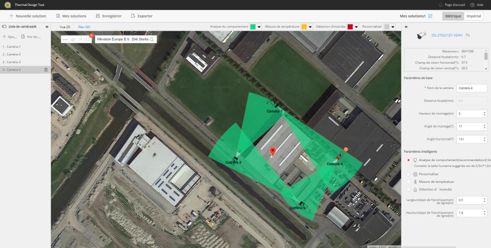 Hikvision Thermal Design Tool Screenshot