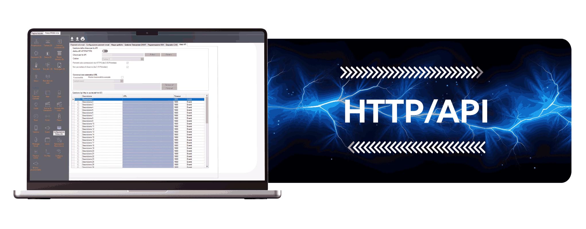 Prime e PrimeX 4.07 - Stringhe di comando HTTP/API