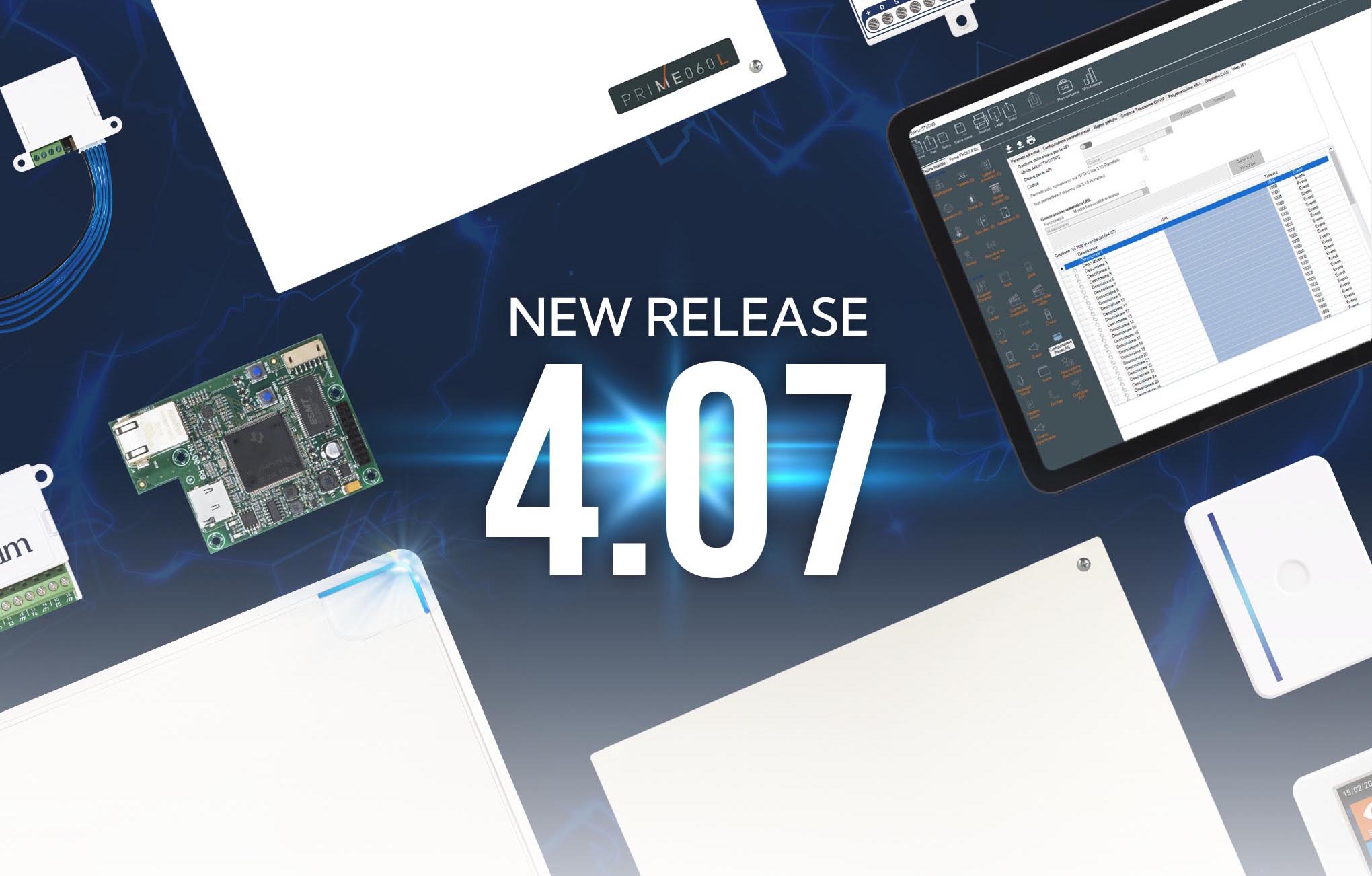 Inim: Prime e PrimeX New Release 4.07 Software e Firmware