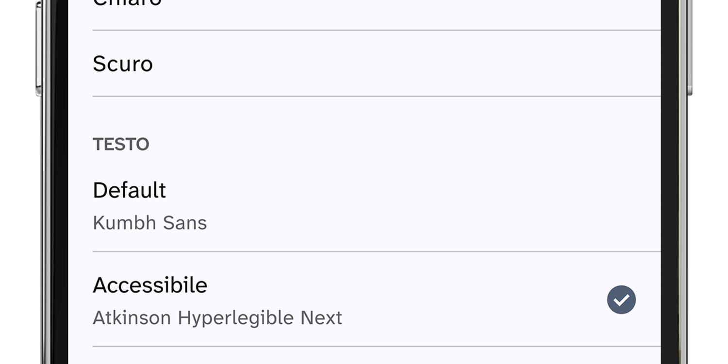 Inim Home Cambio di Font